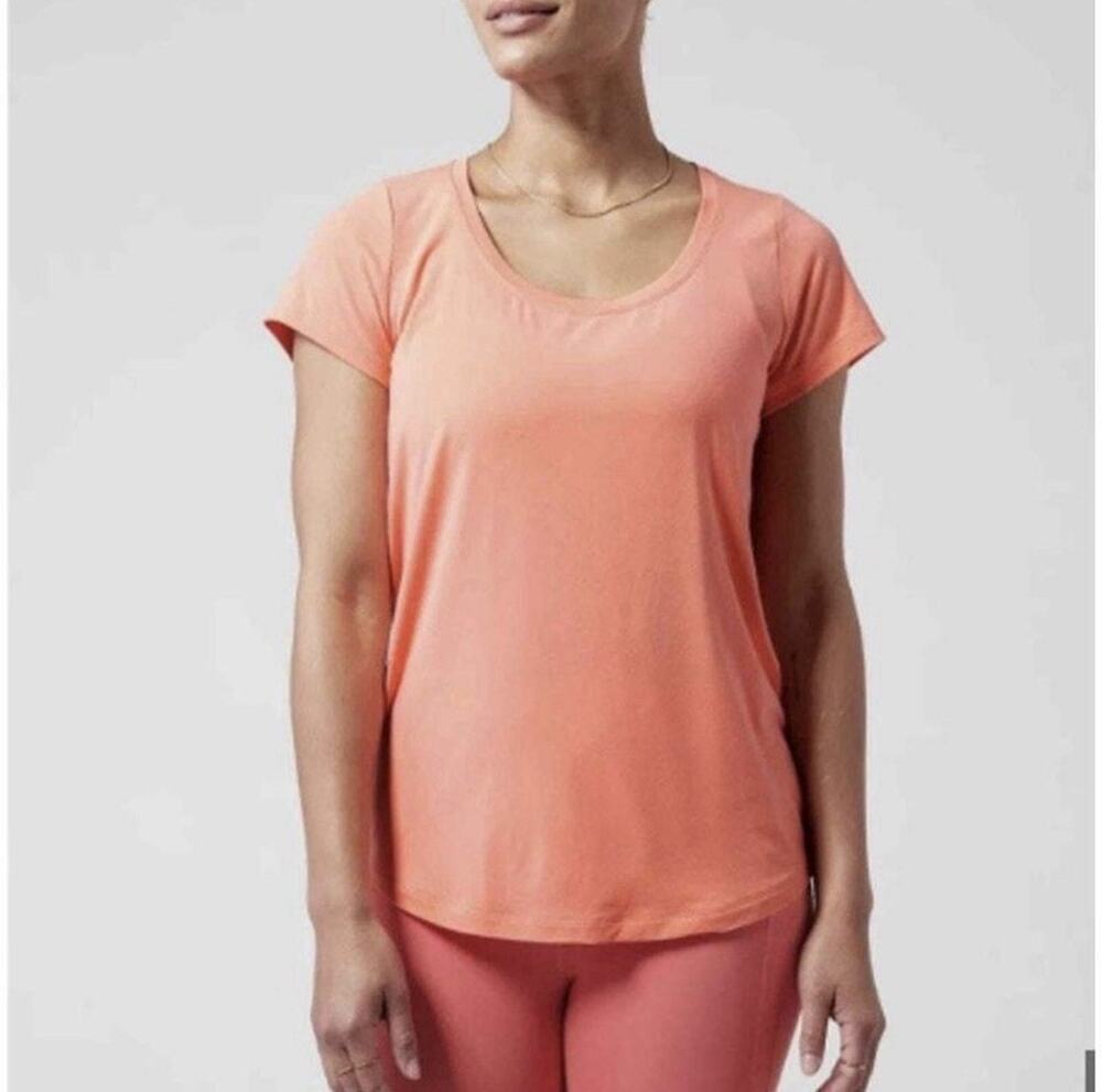 Athleta Women’s Stratus II Coral Pink T-Shirt Top XXS